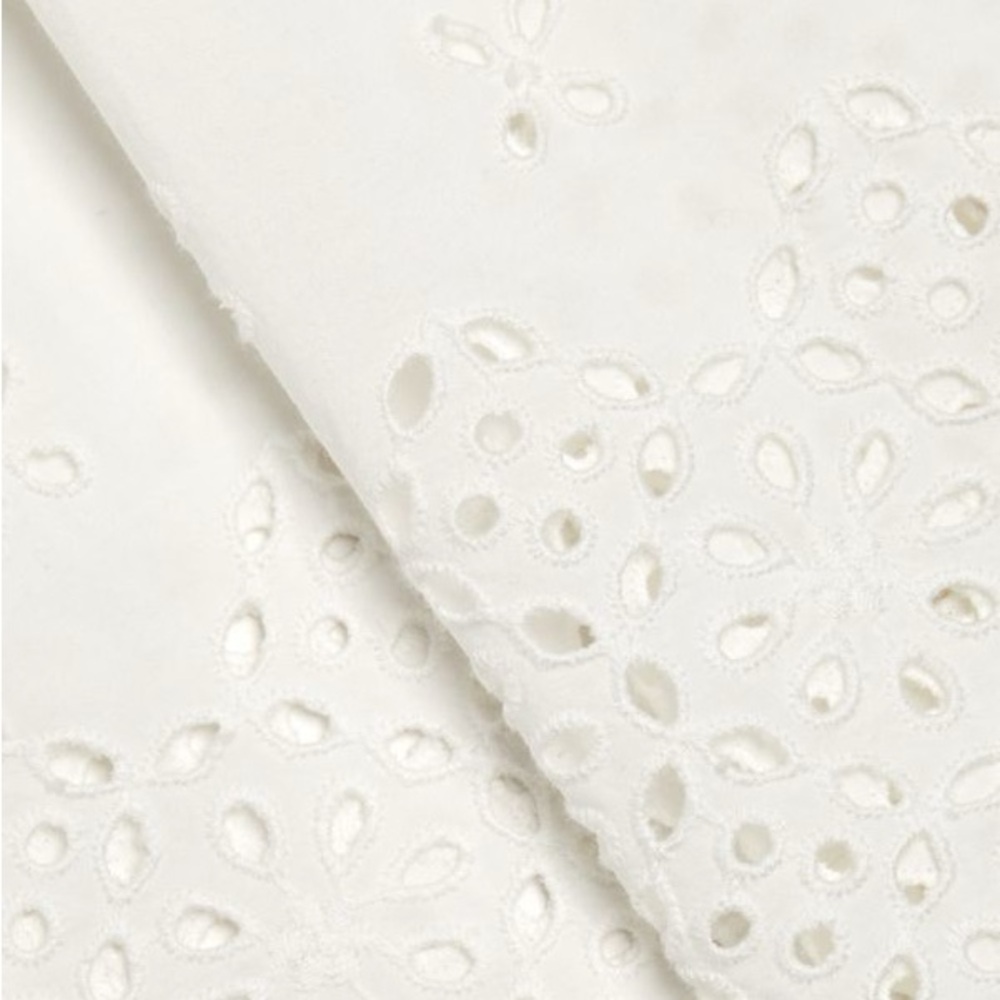 Ulla Johnson White Eyelet Puff-Sleeve Blouse - Picture 5 of 13